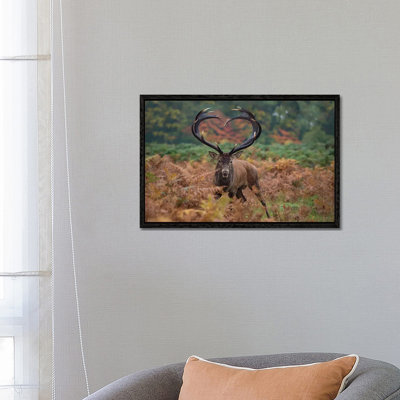 Heart Shaped Antlers Rampant - Print on Canvas