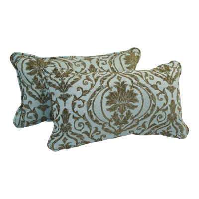 Coussin lombaire à motif floral en jacquard