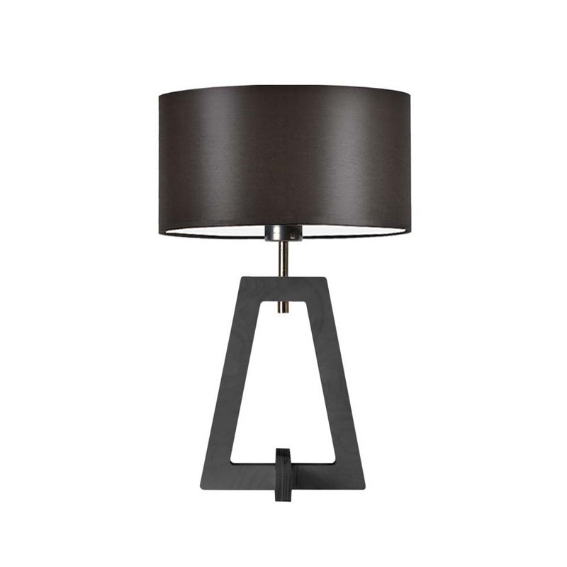 Addilyne Solid Wood Table Lamp, Brown, Ashen Grey