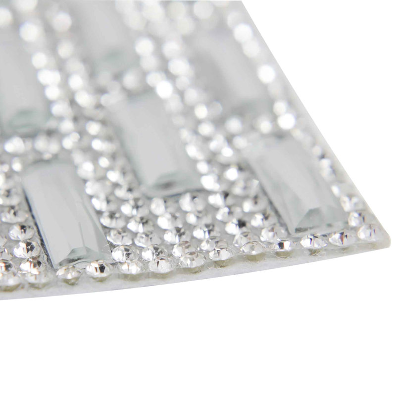 Silver Rhinestone Polyester Table Runner, 108" x 13"