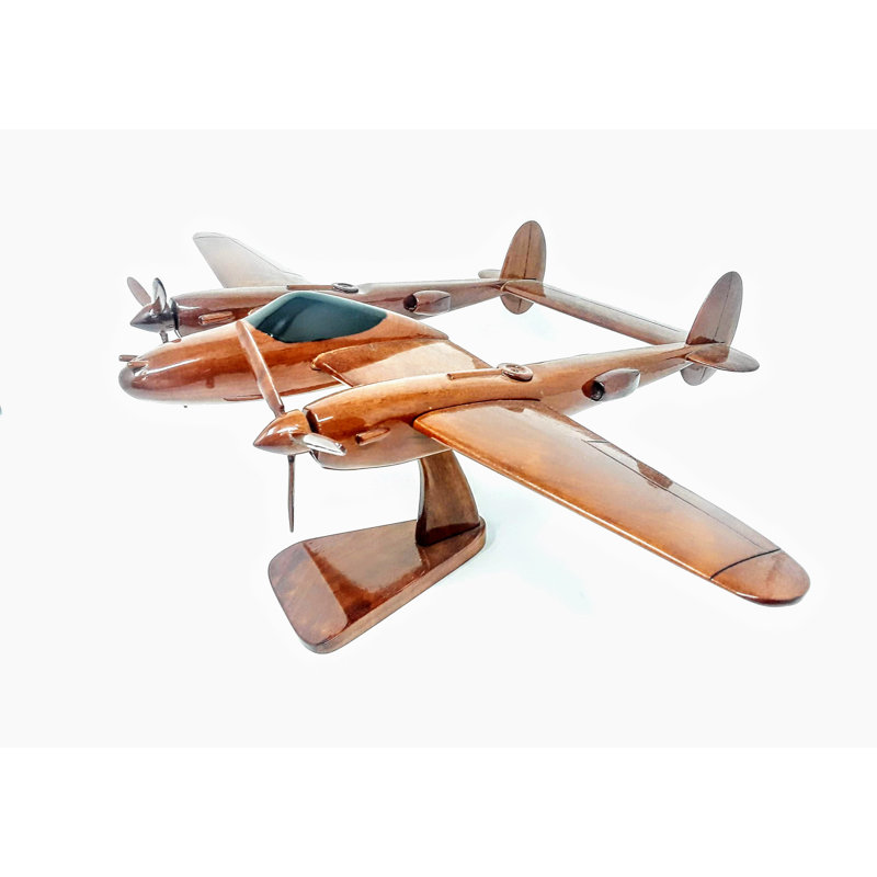Maquette d'avion en bois Danique P-38 Lightning