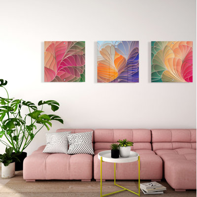 Ensemble de 3 décorations murales colorées