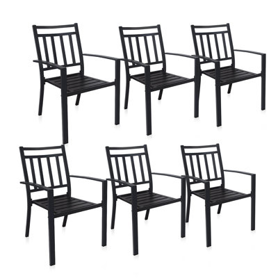 MEOOEM Metal Outdoor Stacking Dining Armchair
