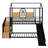 A Metal Twin-Over-Twin Bunk Bed Featuring A Slide And A Storage Staircase-1499765115