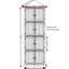 Armoire de rangement pour garde-manger de coin à 4 niveaux avec 8 portes, maximisant l'espace et l'efficacité organisationnelle dans n'importe quelle pièce