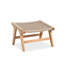 Chaise longue de patio en bois massif avec repose-pieds-133440942