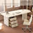 Cream Wood Sintered Stone Writing Desk-66699879