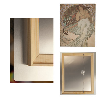 La Musique 1898 - Art Nouveau Alphonse Mucha Vintage Poster Wall Art — Portrait Metal Wall Art