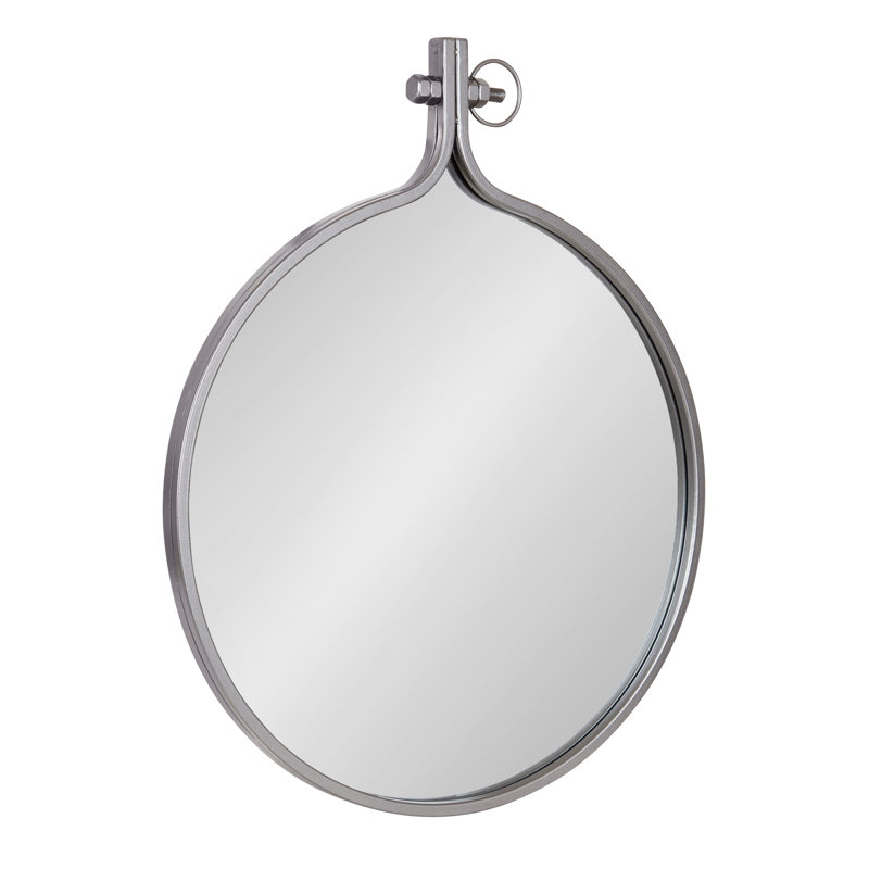 Miroir d'appoint Ristaino, gris, 28,5 po x 23,5 po