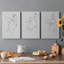 «Mâle torse croquis I», ensemble de 3 reproductions d'art sur toile tendue-170426675