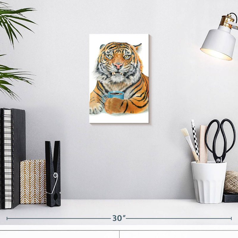 Brampt Too Early Tiger, 12" H x 8" W