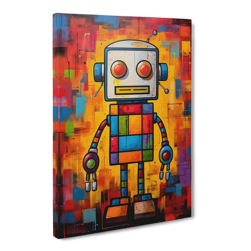Robot Colour Field - No Frame Print, 60cm H x 40cm W x 3cm D