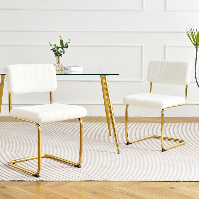 Tabouret de comptoir 20,1 po, Or, Blanc