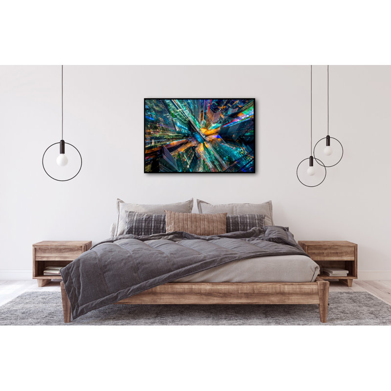 Metrio Pole - Print on Plastic / Acrylic, Black Frame, 80cm H x 120cm W x 10cm D