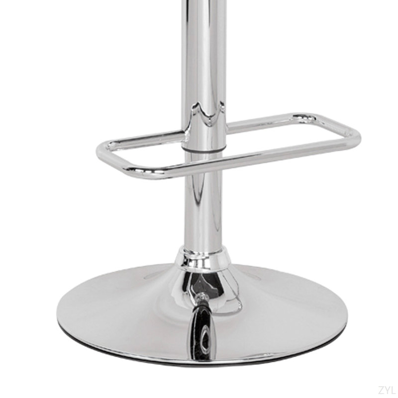 Tabouret pivotant transparent et chromé réglable, Clair