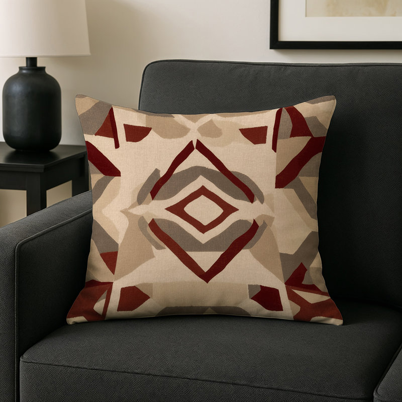 Angular Flow Indoor And Outdoor Throw Pillow, Square 16"