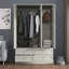 Katalina 3 Door 4 Drawer Wardrobe With Mirror-110824177