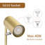 35cm Gold Swivel Table Lamp - 350° Rotatable GU10 Single Light Bedside Lamp