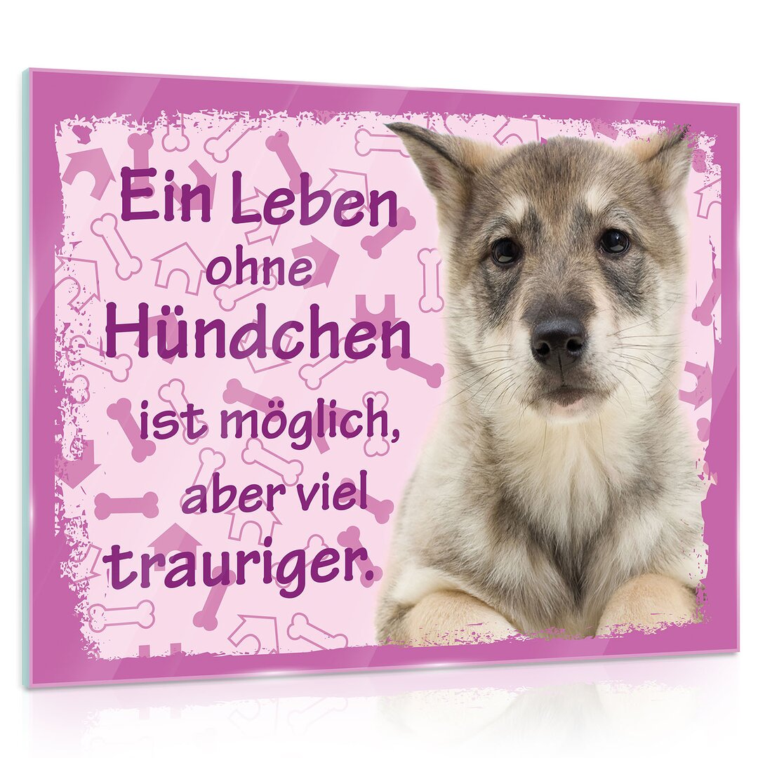 Glasbild Hund