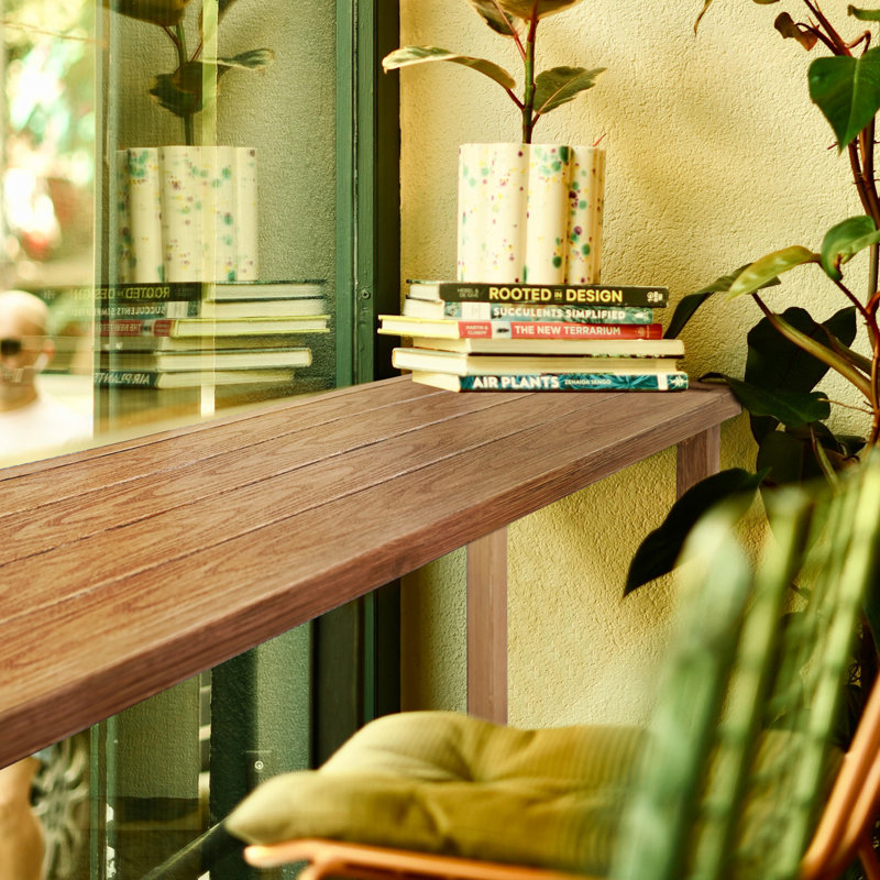 Rectangular Iron Outdoor Bar Table , 44.1 " W 14.7 " D