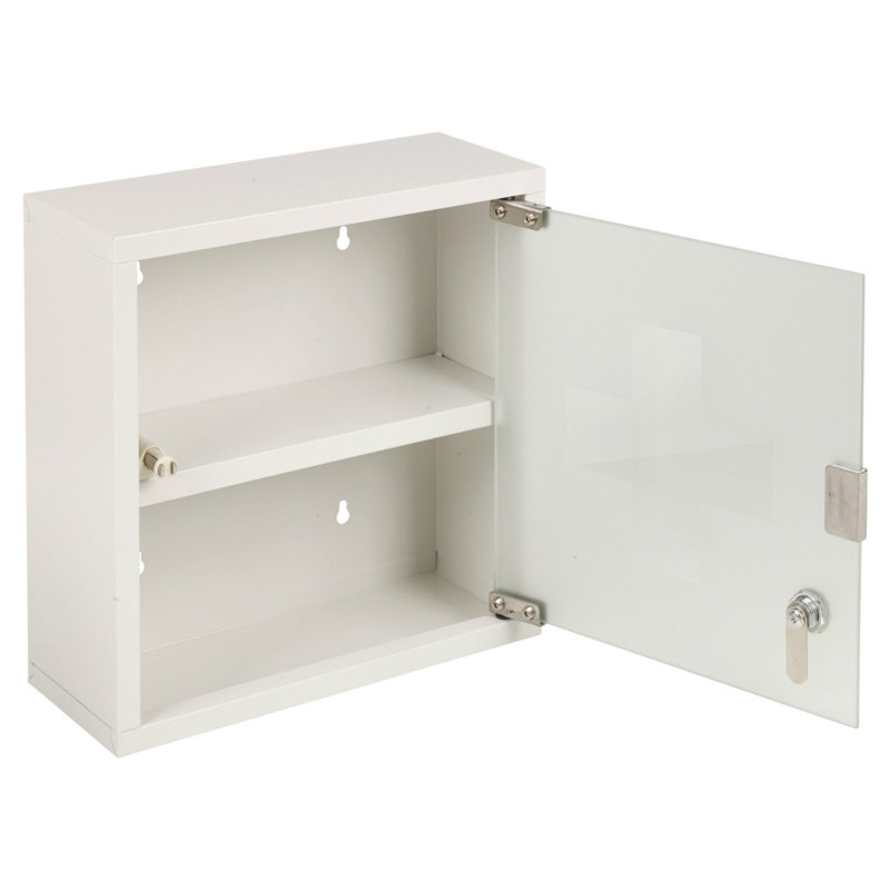 Surface Framed Mirrored Medicine Cabinet and 2, White
