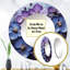 Saranda Royal Elegance - miroir unique Violets, grand miroir mural rond traditionnel, impression d'art en métal-790239342