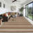Washable Easy Jute Rug Modern Striped Living Room Rug with Non-Slip Backing, Non Shedding Neutral Floor Mats, Indoor Outdoor Carpet for Bedroom, Patio, Backyard-1652703309