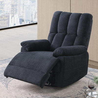 35.3" Wide Electric Power Swivel Rocker Recliner With USB Port by Latitude Run