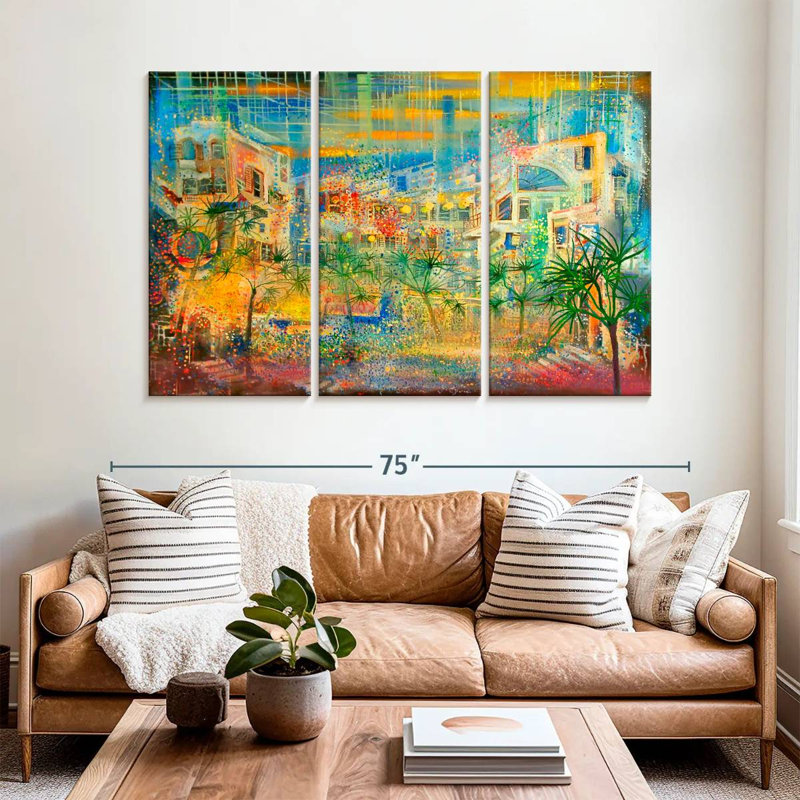 Avery Abstract Carnival Scene, 42" H x 65" W