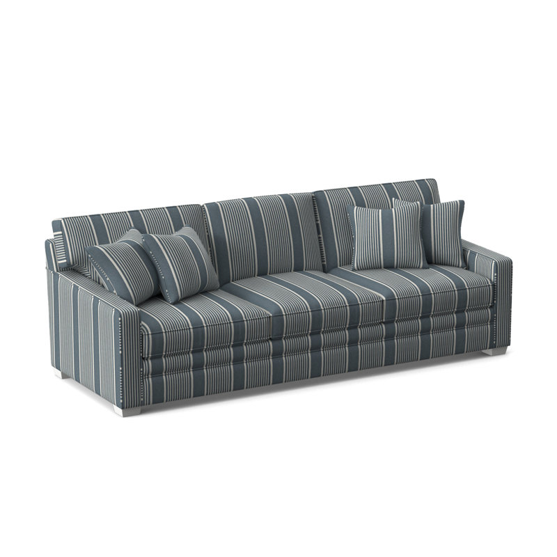Ellora Upholstered 93'' Sofa, Frost White Finish, Pink Chenille/Velvet Solid; 0809-14