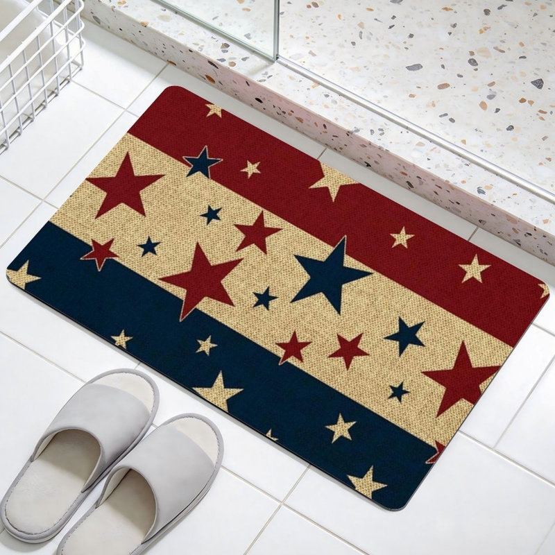 Tapis rouge 24 po x 36 po, rouge et blanc, patriotique, pour décoration intérieure