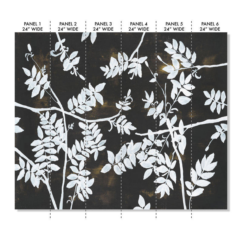 Murale forêt clair de lune forêt au clair de lune,  L 120 po x L 144 po 