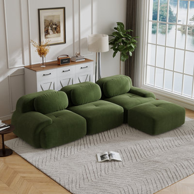 Compression Sofa, L-Shaped Sofa, Corduroy Fabric Fabric Sofa, For Living Room