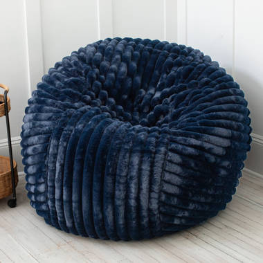 Large Bean Bag Cover Rebrilliant Fabric: Blue 100% Polyester