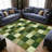 Green Plaid Pattern   area rugs for Living Room, Soft and Comfortable, Suitable for all seasons, easy to maintain, machine washable Indoor floor mat, Under Table Farmhouse suitable for Bedroom, Dining Room, Study,  Balcony, Home Decor Patio-1536638478