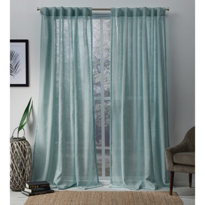 Paire de rideaux semi-transparents Leon