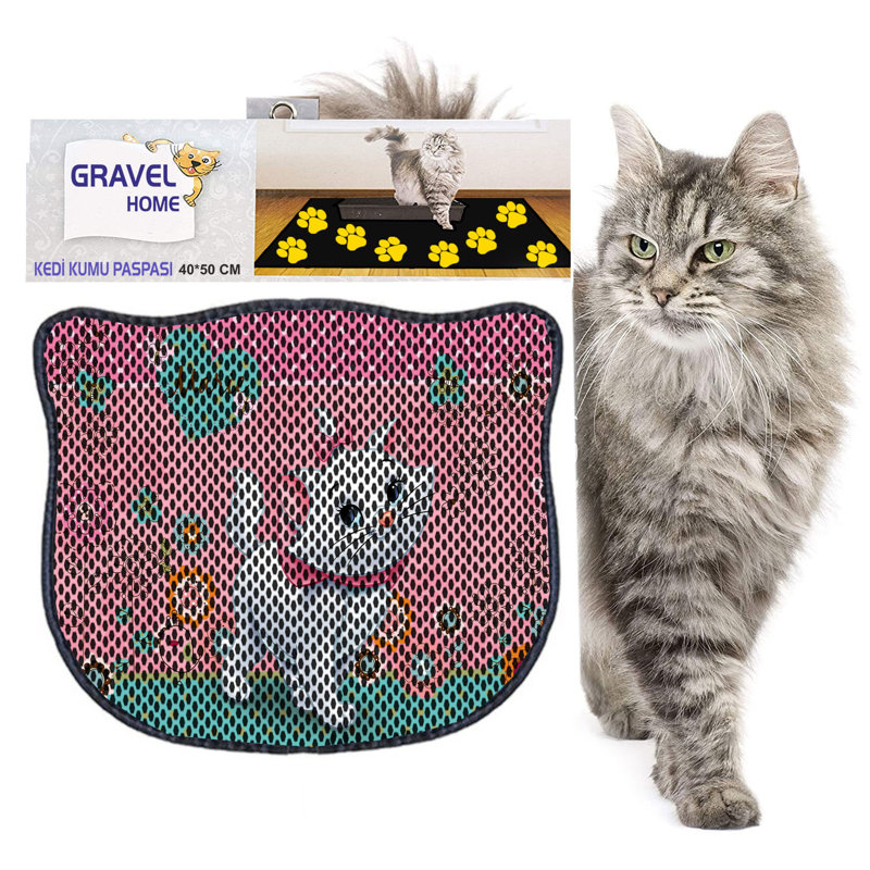 Durable Cat Litter Mat, 15.7 x 19.7 inches | 50% PVC / 50% Polyester, Machine Washable & Vacuum Friendly | Perfect for Easy Cleanup, Non-Slip Design to Keep Your Home Clean & Fresh, Ideal for Pet Owners
