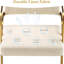 Ensemble de 8 chaises de salle à manger luxueuses en lin respirant avec pieds en acier inoxydable 304 brossé or