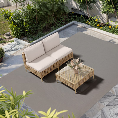 Kattaleia 2 - Person Patio Conversation Sets with Cushions