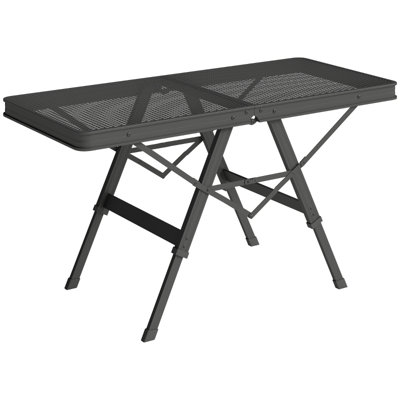 Rectangular Metal Outdoor Camping Table , 90cm W 40.5cm D