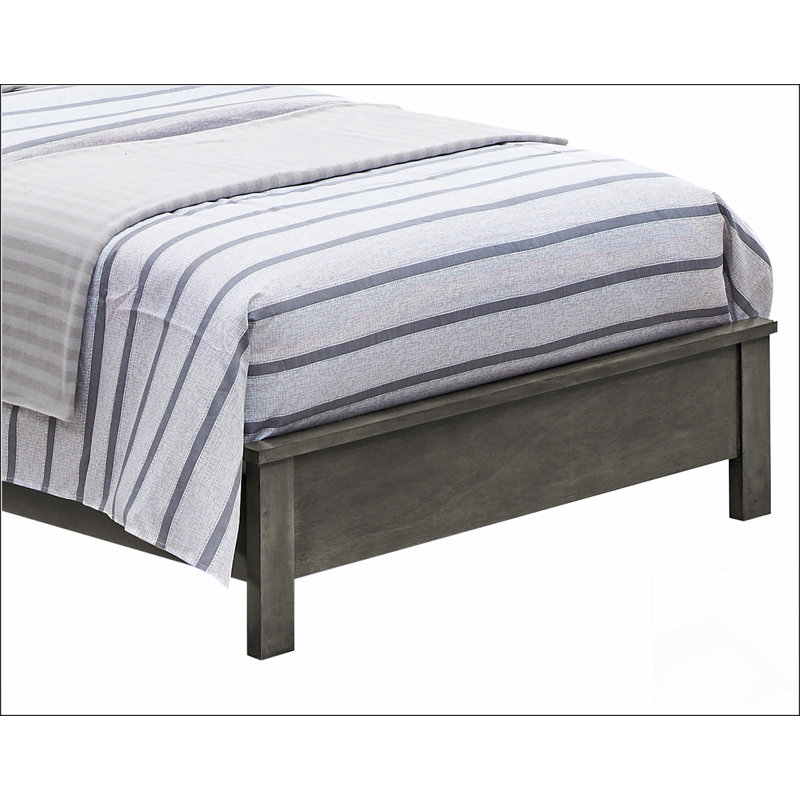 Tranquil Gray Transitional Bed For Comfort