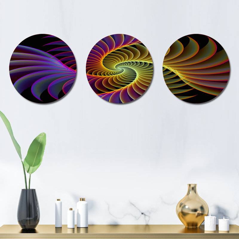 Modern Abstract Wall Decor on Metal