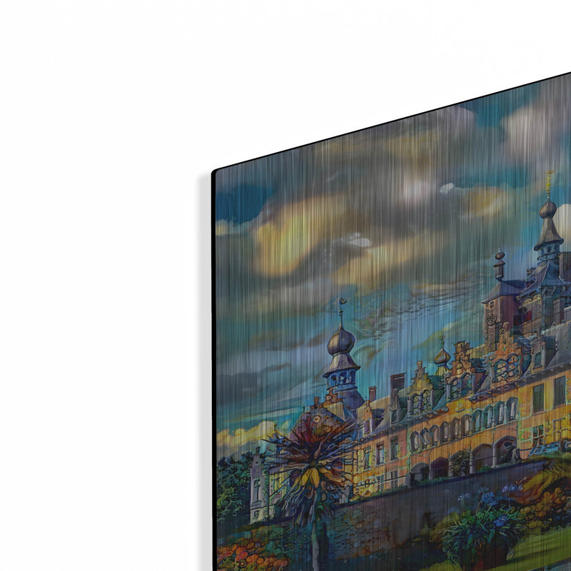 «Deinze Belgique, château Ooïdonk» par Pierre Gavidia, H 12 po x l 16 po