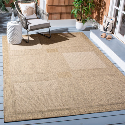 Tapis d'intérieur / extérieur à motif géométrique Dirks Performance