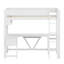 Lit mezzanine peu encombrant avec bureau, tablettes, lumières DEL et station de charge-129169058