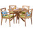 Kashmira 4 - Person Wood Patio Dining Set with Round Table-282742954
