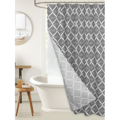 Ensemble de rideau de douche avec crochets et doublure Lyle