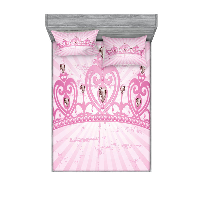 Ensemble de drap-housse et coussin décoratif Ambesonne, rose pâle, Ensemble de draps pour très grand lit californien