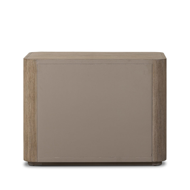 Primrose Nightstand-Natural Flat Oak Veneer