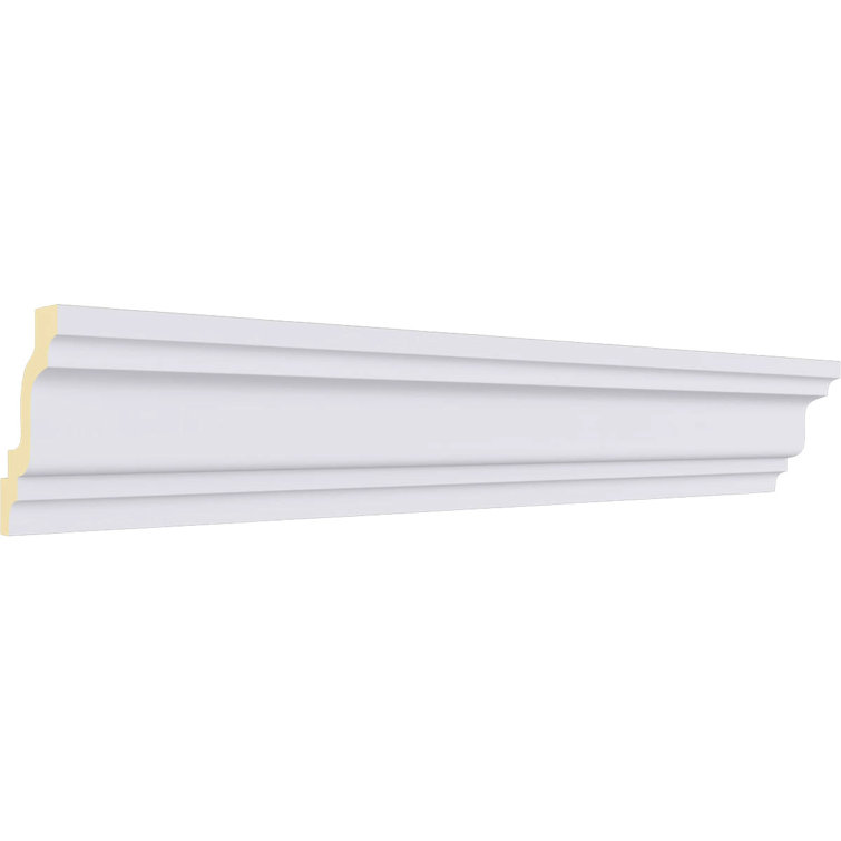 ÉCHANTILLON - Moulure à couronne lisse traditionnelle Endurathane Lisbon, H 3 po x P 2 po x P 3 5/8 po x L 12 po, apprêtée